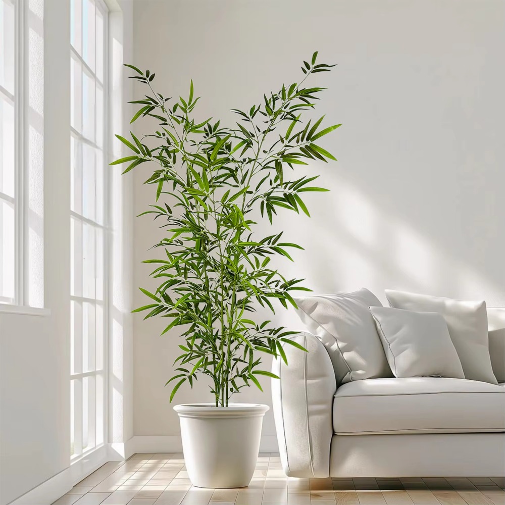 Artificial Green Bamboo PU+PVC - Ficus Lyrata Tree ulasan dan harga